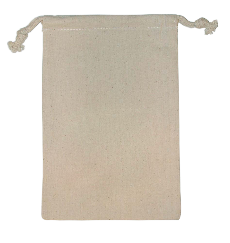 Weedy 100% Natural Cotton Drawstring Bag 6 x 9" 3