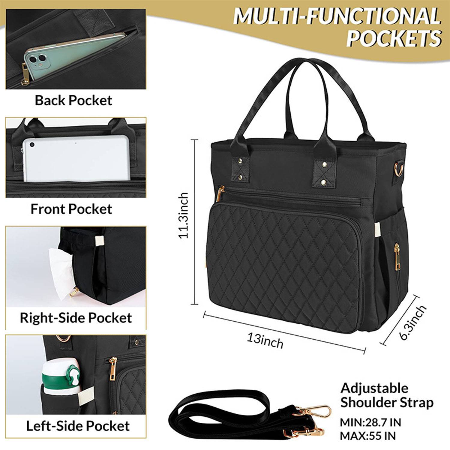 15L Insulated Lunch Tote Bag — Large Capacity & Nylon 7