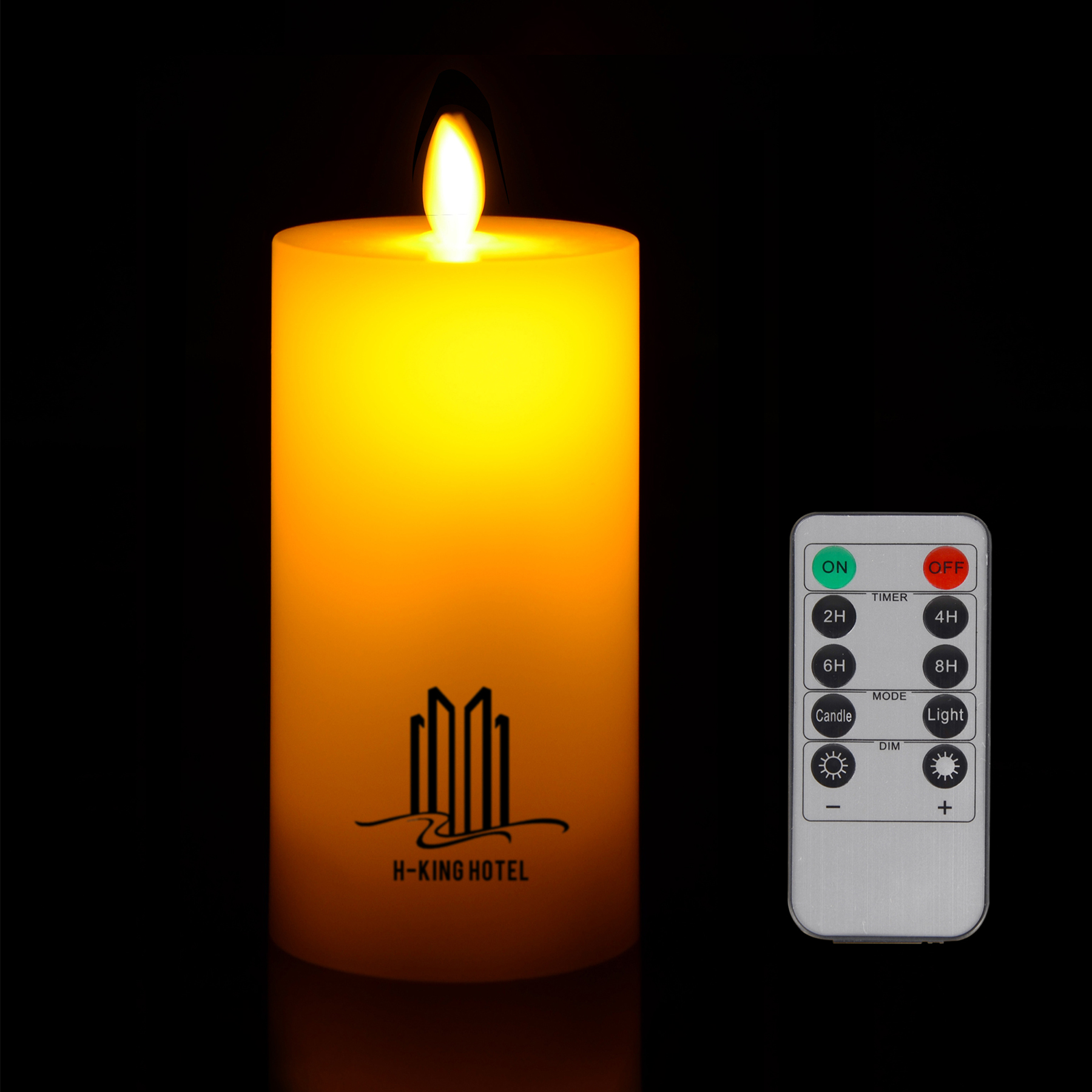 6" x 3" Flickering Luxury Moving Wick Faux Candle With Remot 2