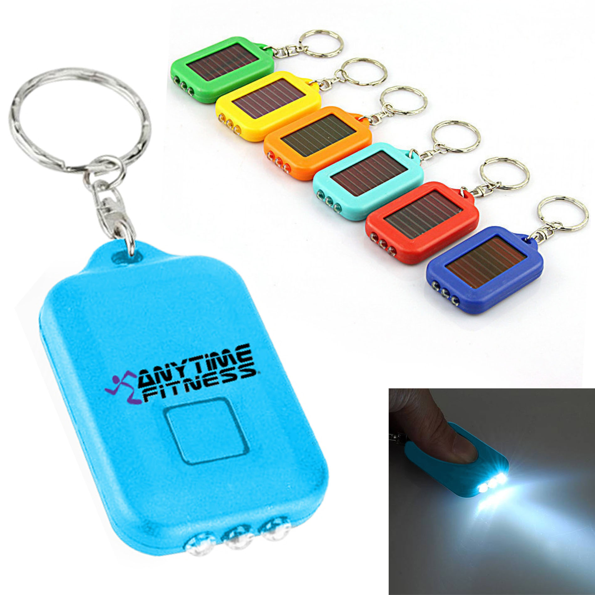 Solar LED Flashlight Keychain 10