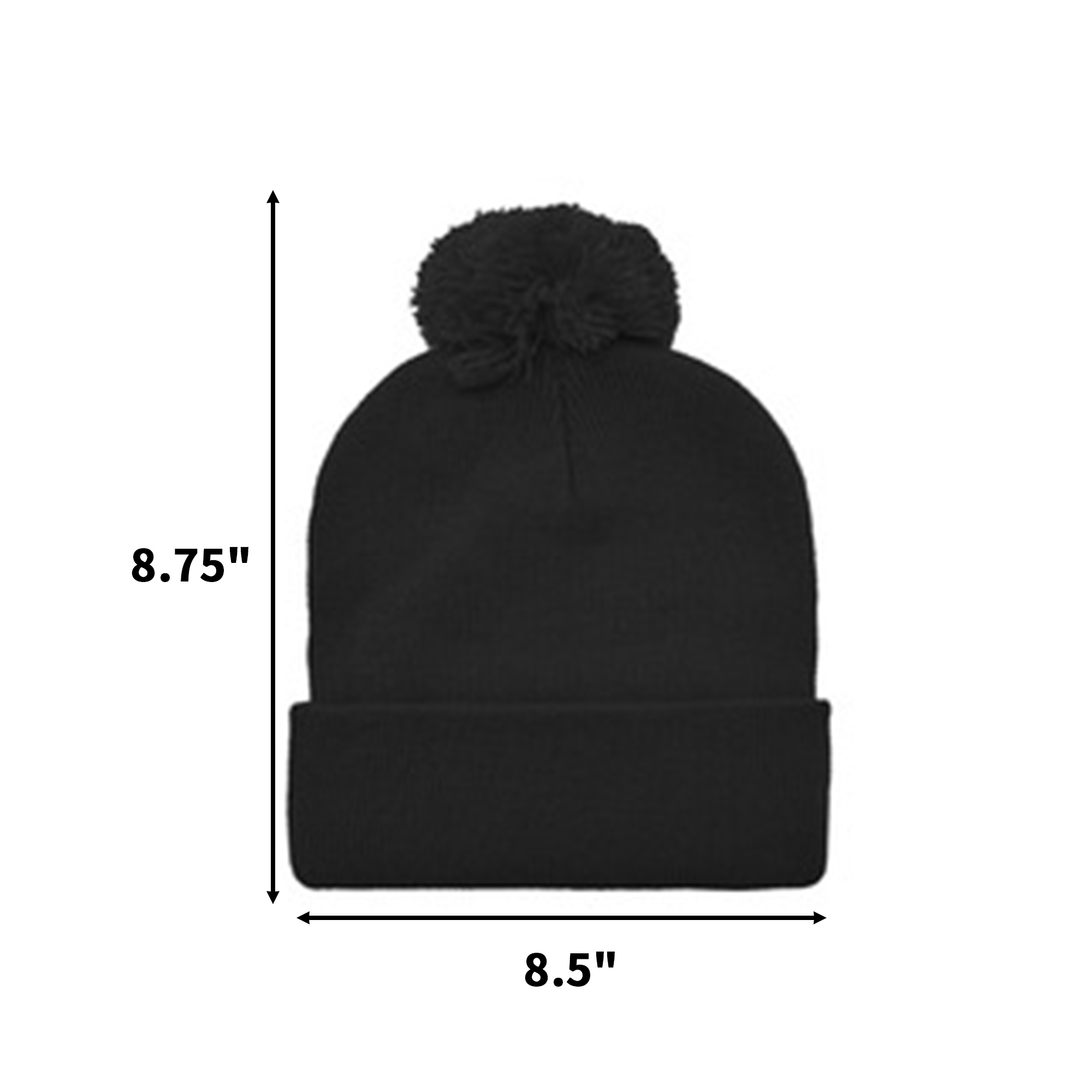 Winter Pom Knit Hat With Jacquard Logo 10