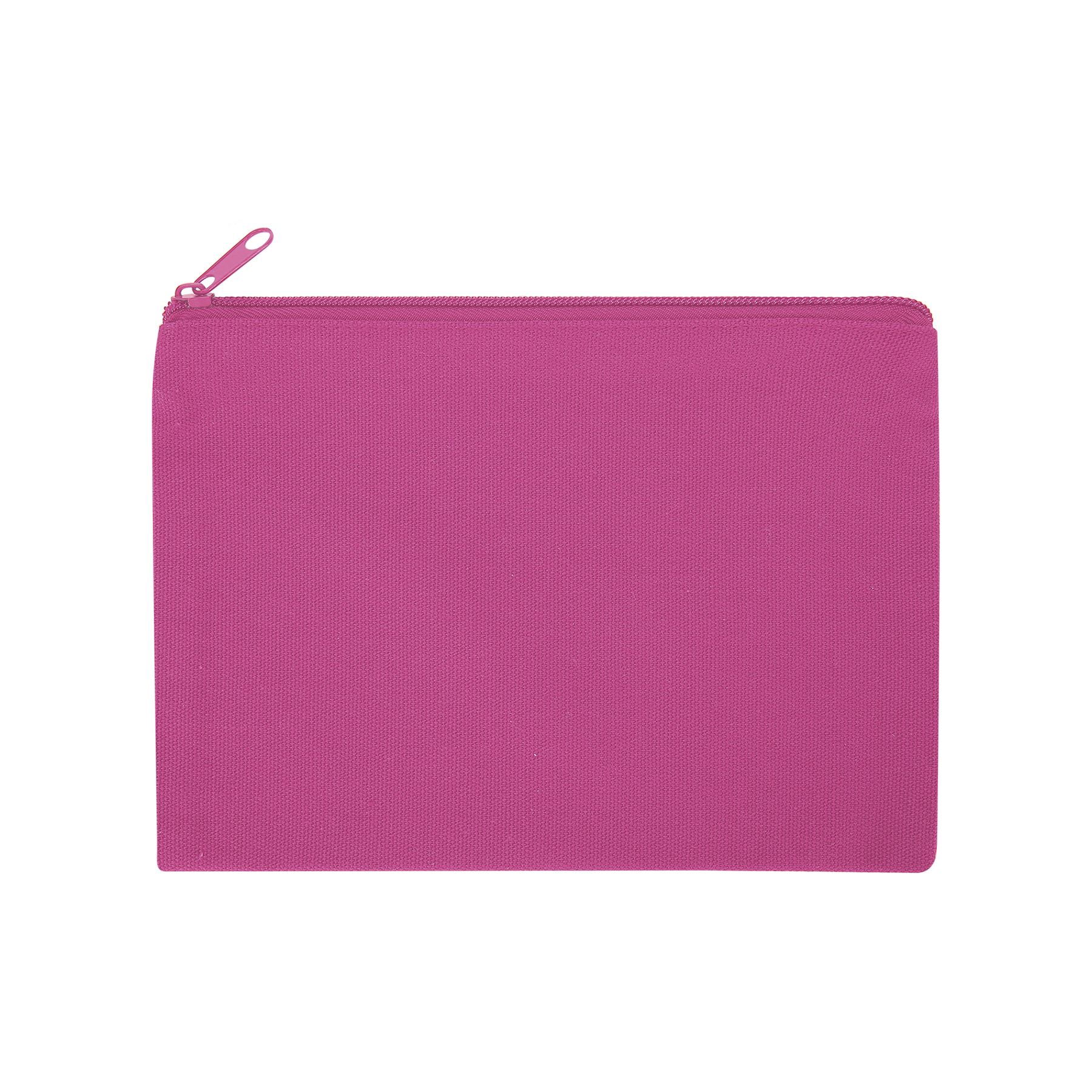 9" X 6" Cotton Canvas Zippered Pouch For Cosmetics, Toiletries & Tech Accessories 24
