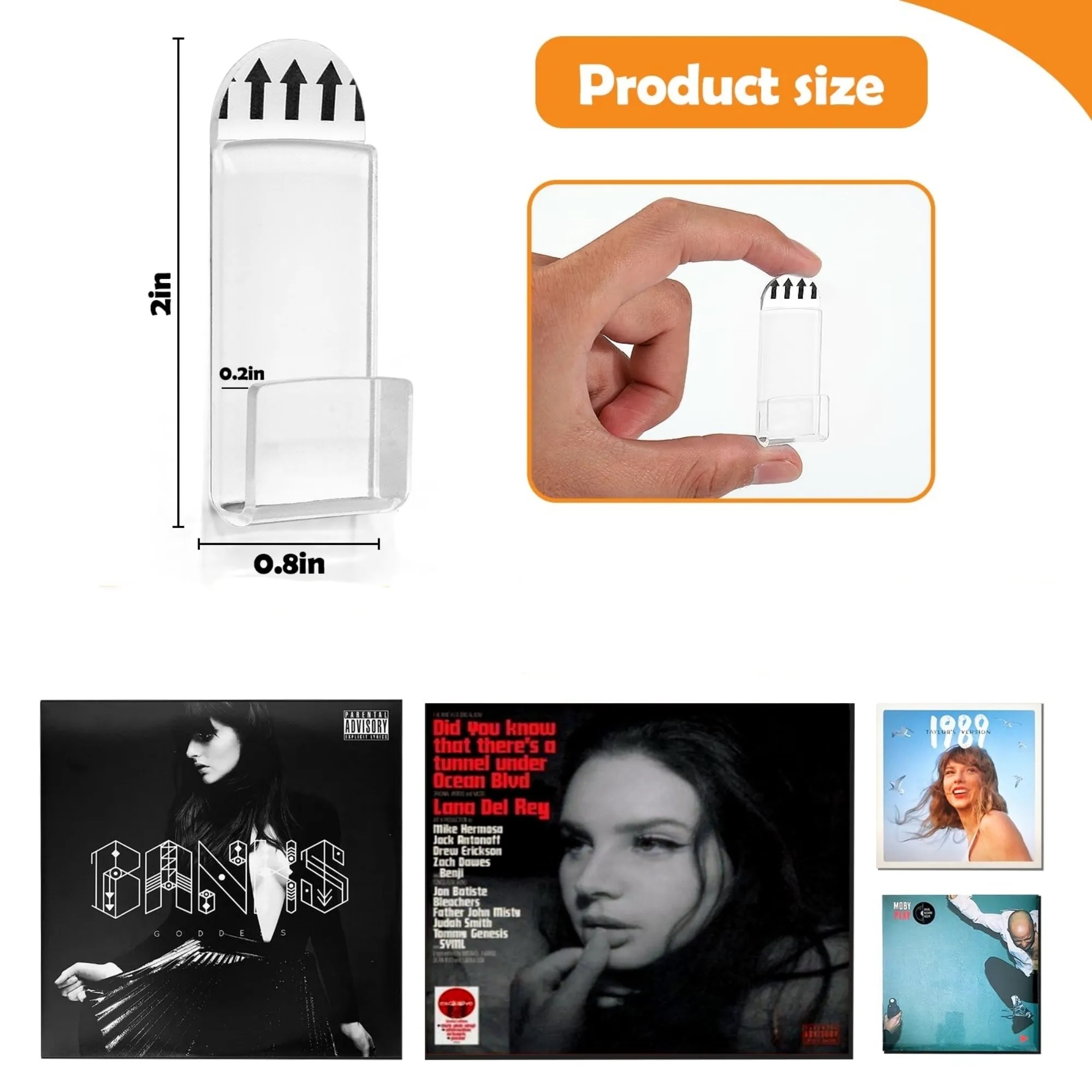 Acrylic Vinyl Record Wall Mount Display Holder 11