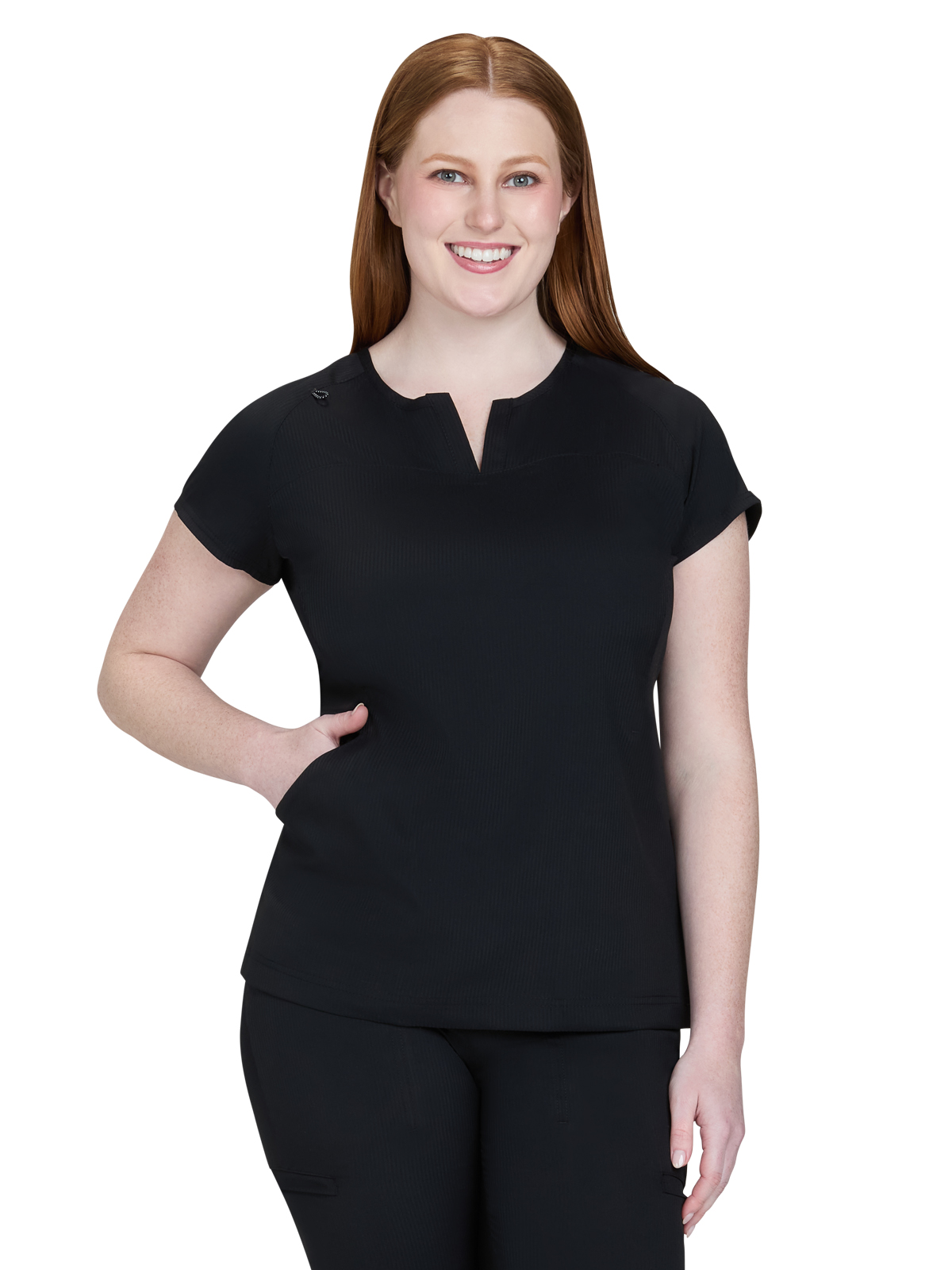 koi - Lite - Women's Two-Pocket Split V-Neck Scrub Top