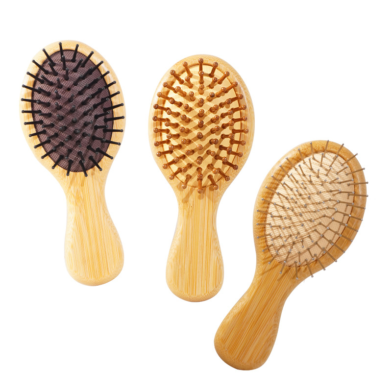 Mini Natural Bamboo Hairbrush 2