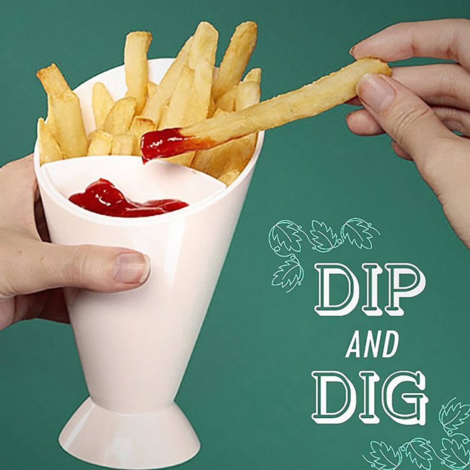 French Fries Plastic Angled Cup 5