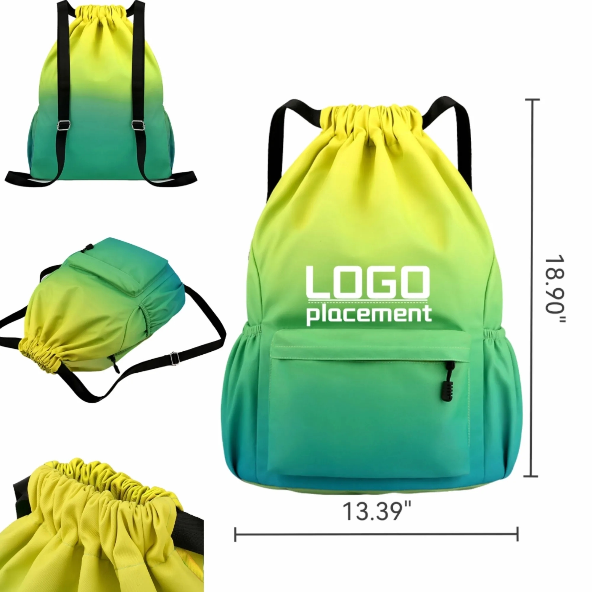 Gradient Drawstring Backpack 4