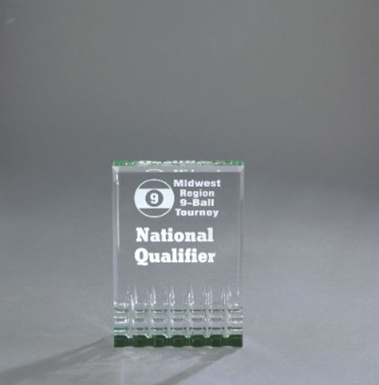 3.5" x 5" Green Mirage Acrylic Award