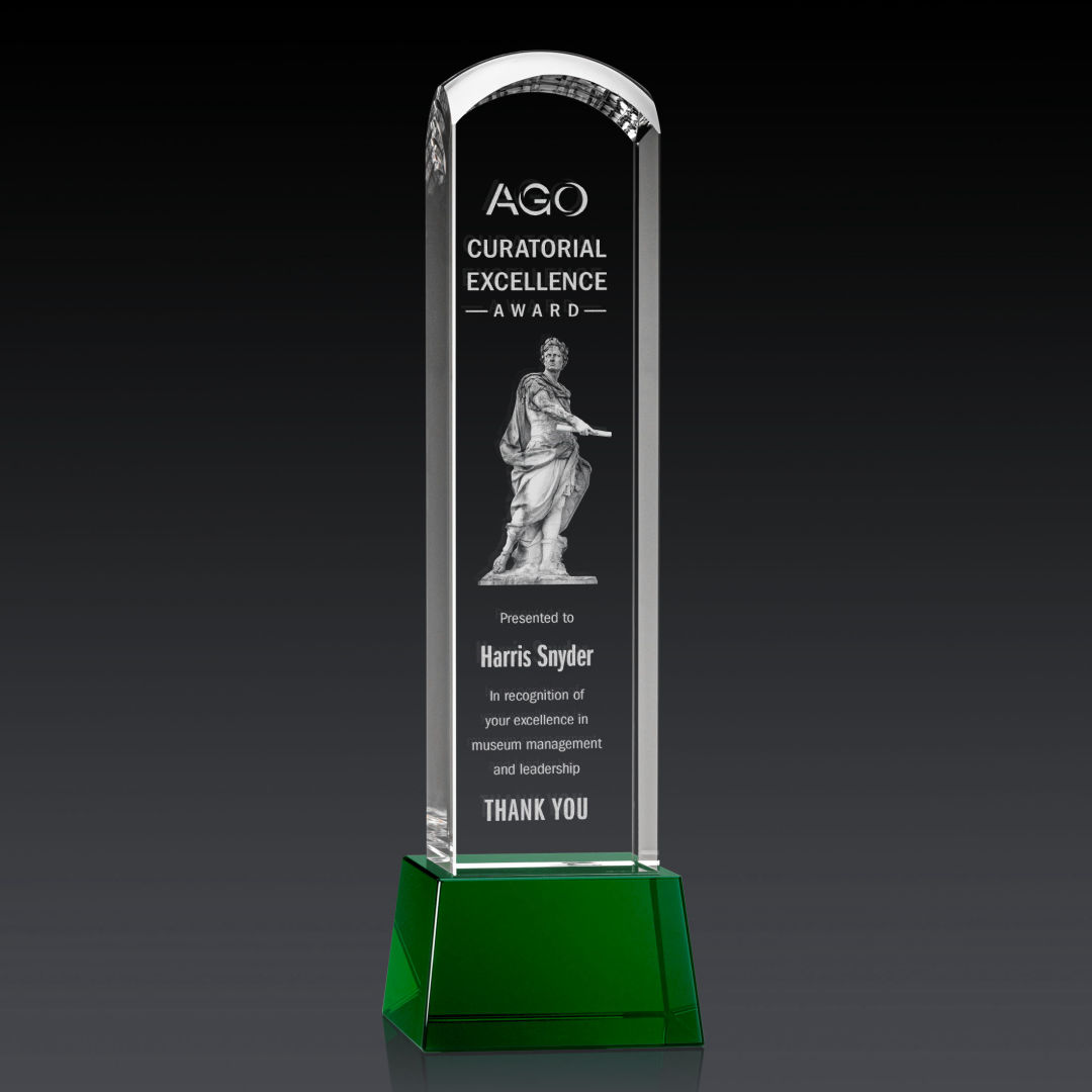 Silkwood 3D Award on Base - Green 5