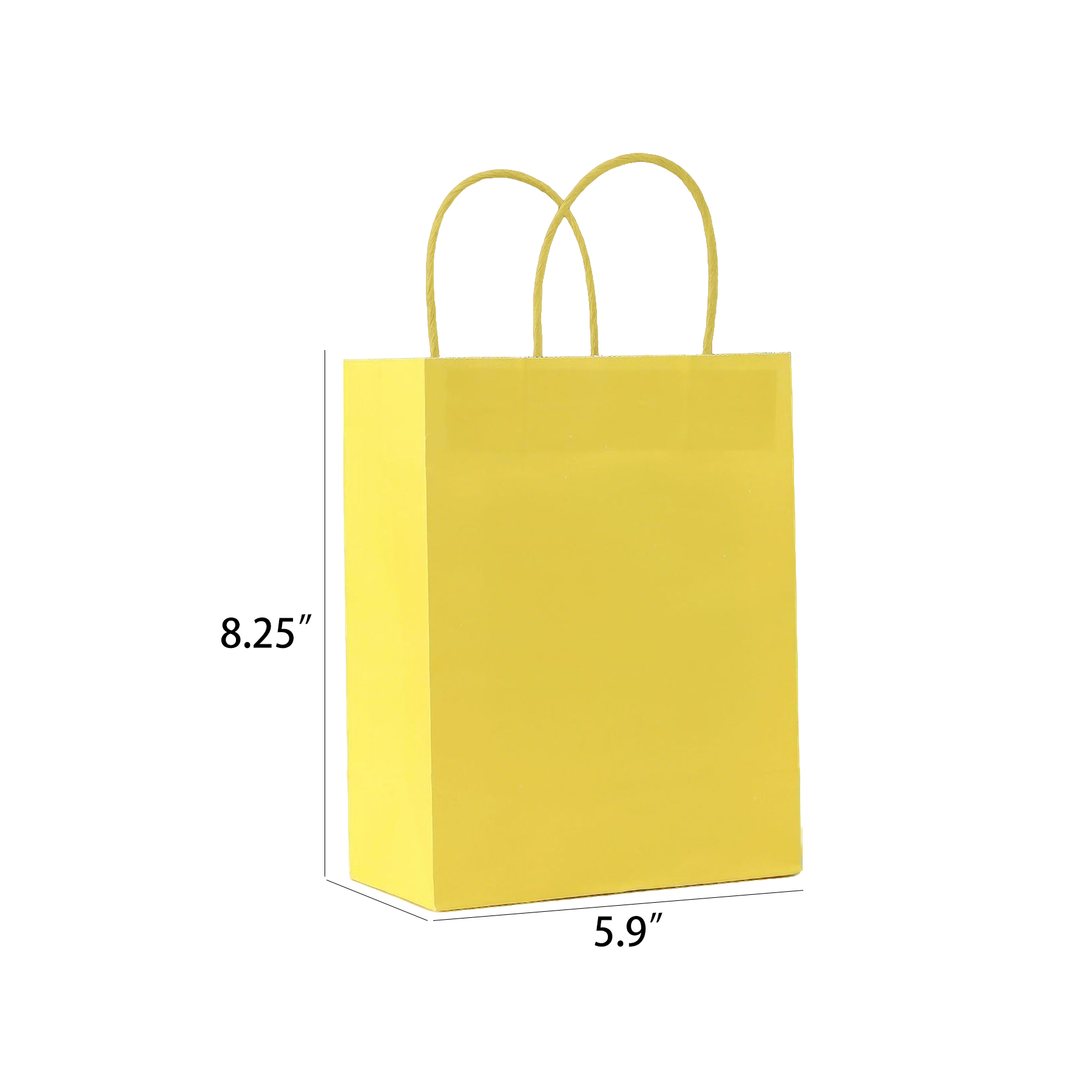 Coloured Retail Shopping/Gift Kraft Paper Tote Bags (5.9'' x 3.15'' x 8.25'') 13