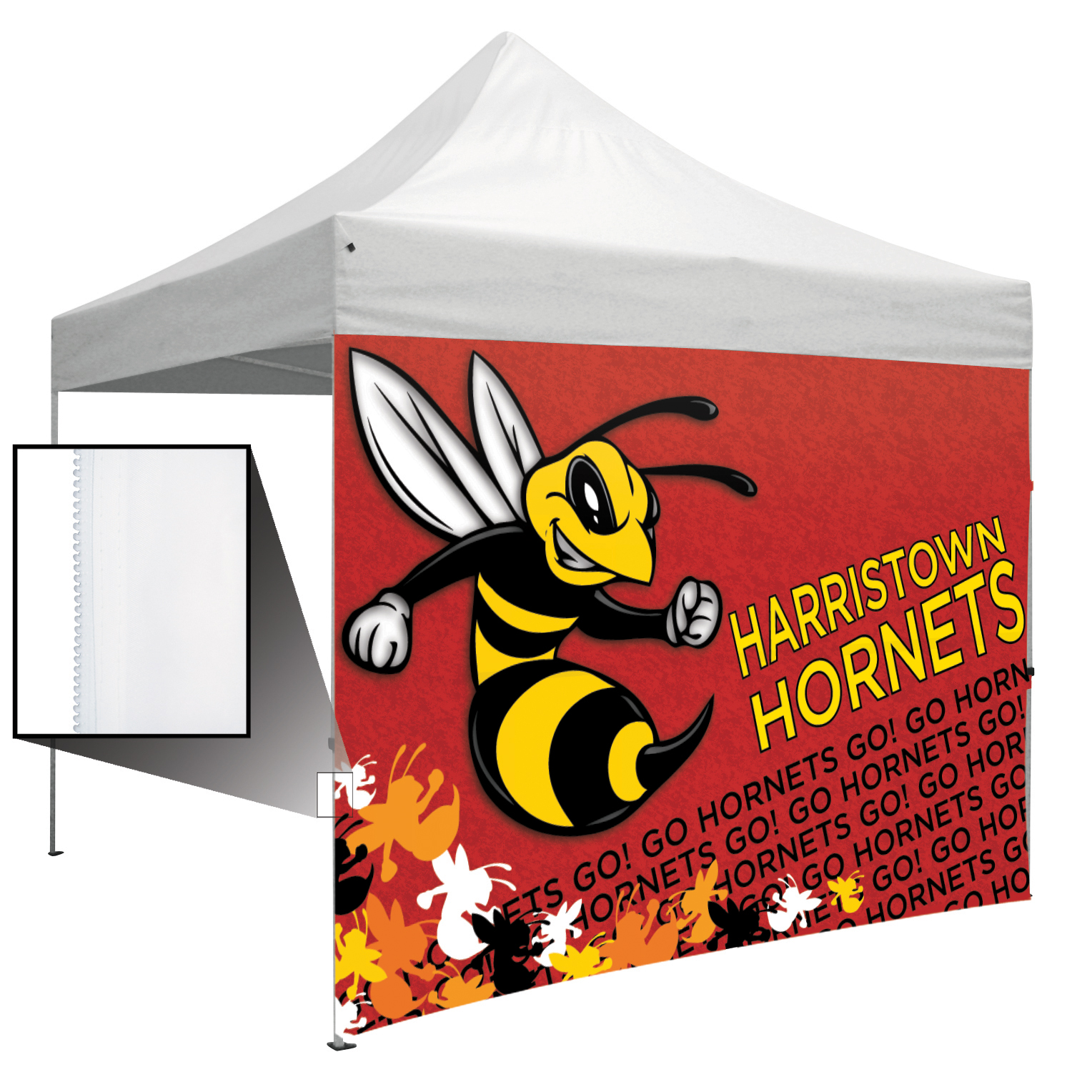 10' Tent Full Wall (Dye Sublimated, Single-Sided) 2