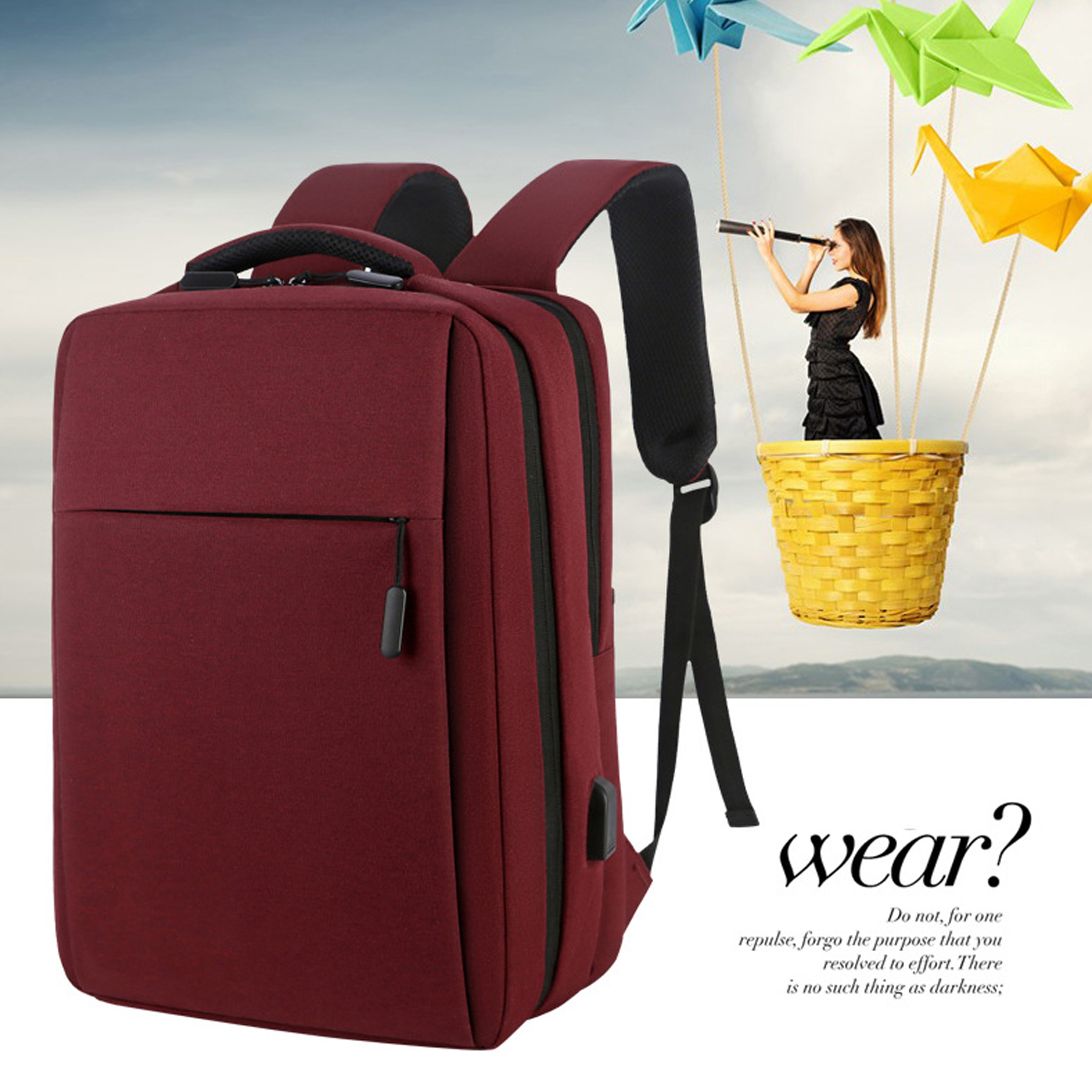 15.6" Travel Laptop Backpack - Durable and Spacious 4