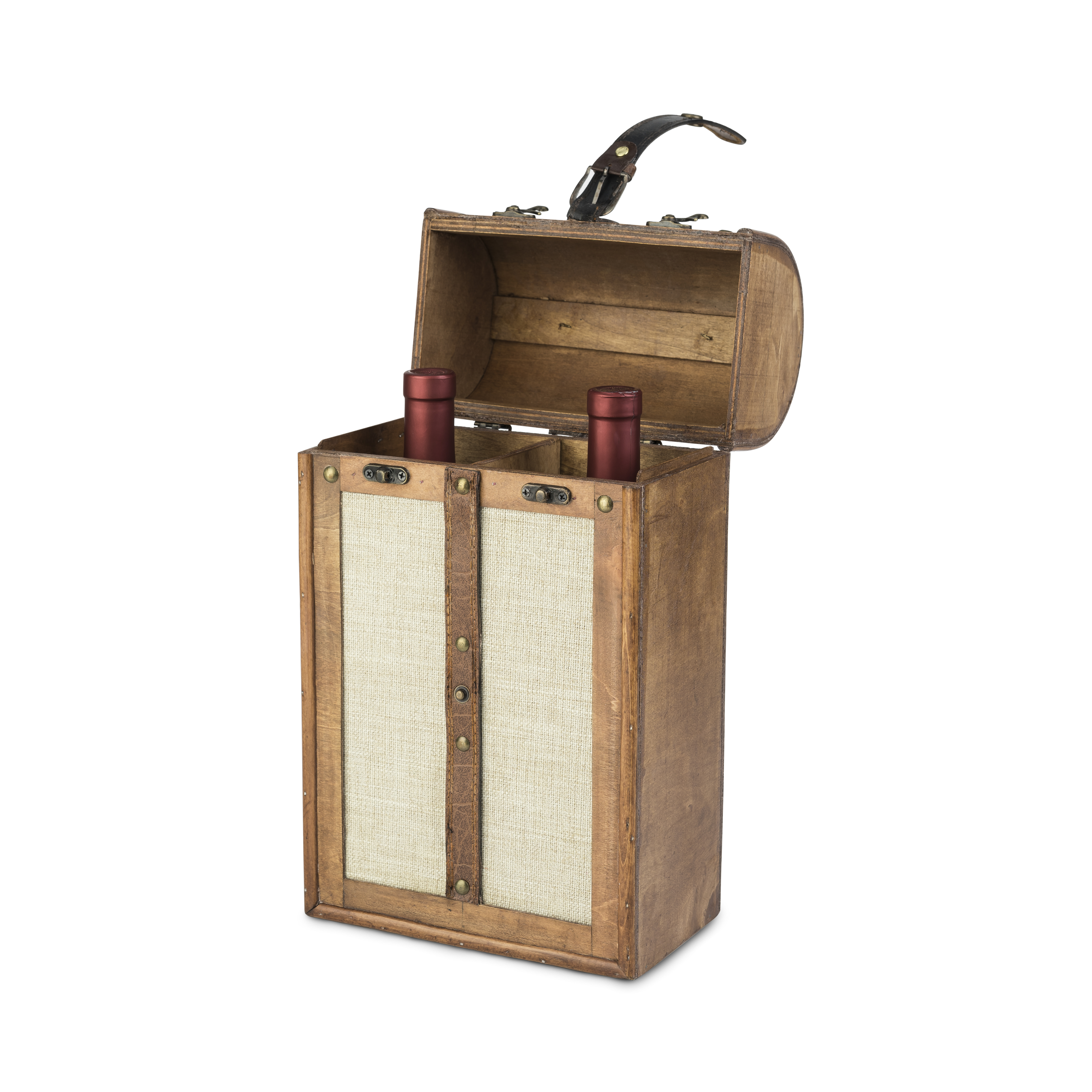 Twine Living® 2-Bottle Vintage Trunk Wine Box 2
