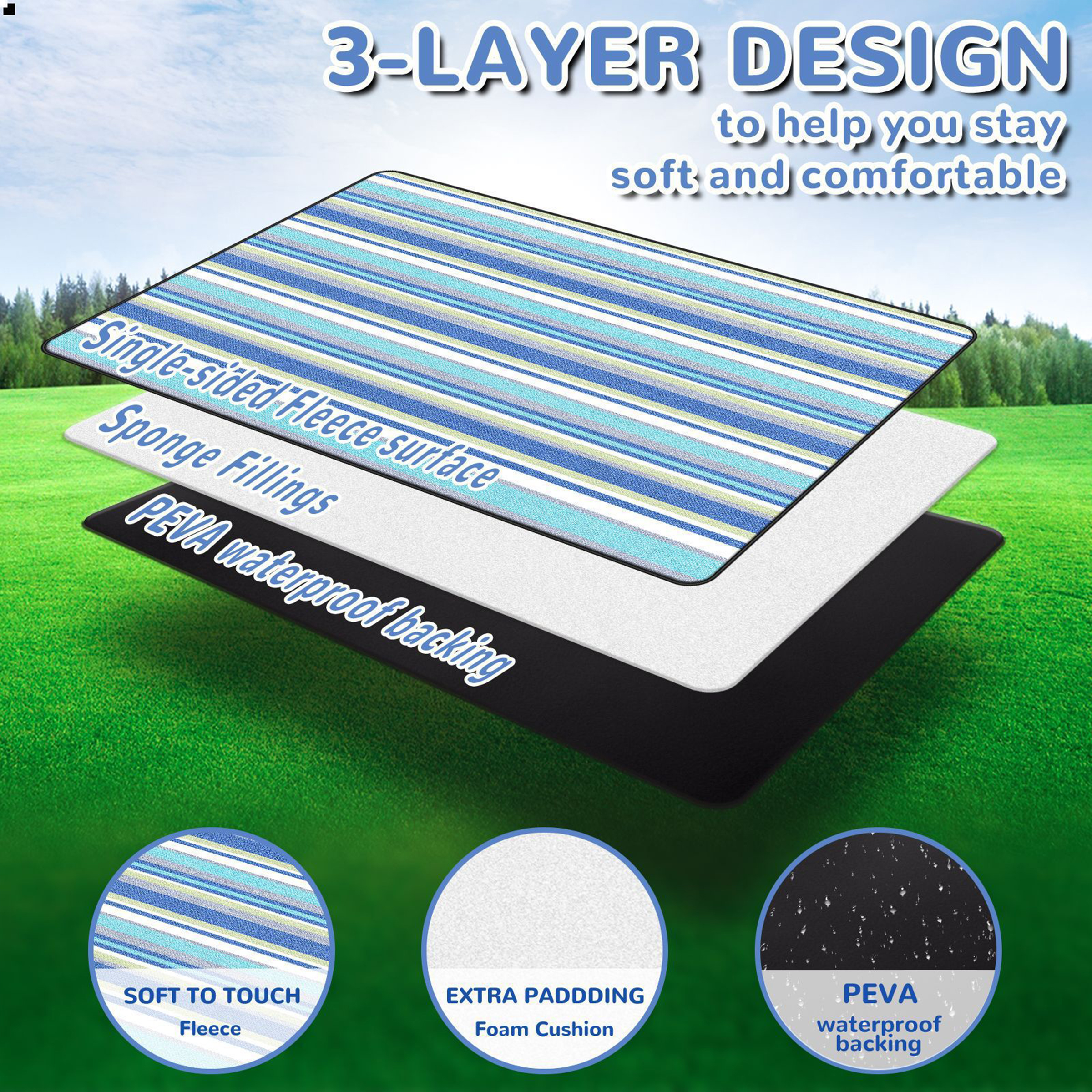 Acrylic Outdoor Moisture-Proof Picnic Mat 2