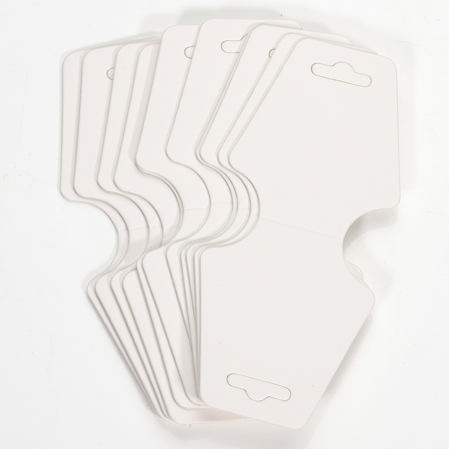 50-Pack Foldable Kraft Paper Necklace Display Cards 6