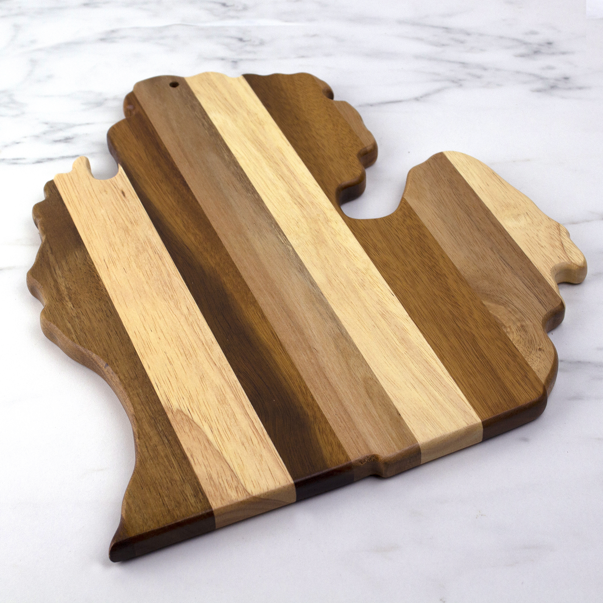 Rock & Branch® Shiplap Series Michigan State Shaped Wood Serving and Cutting Board 10