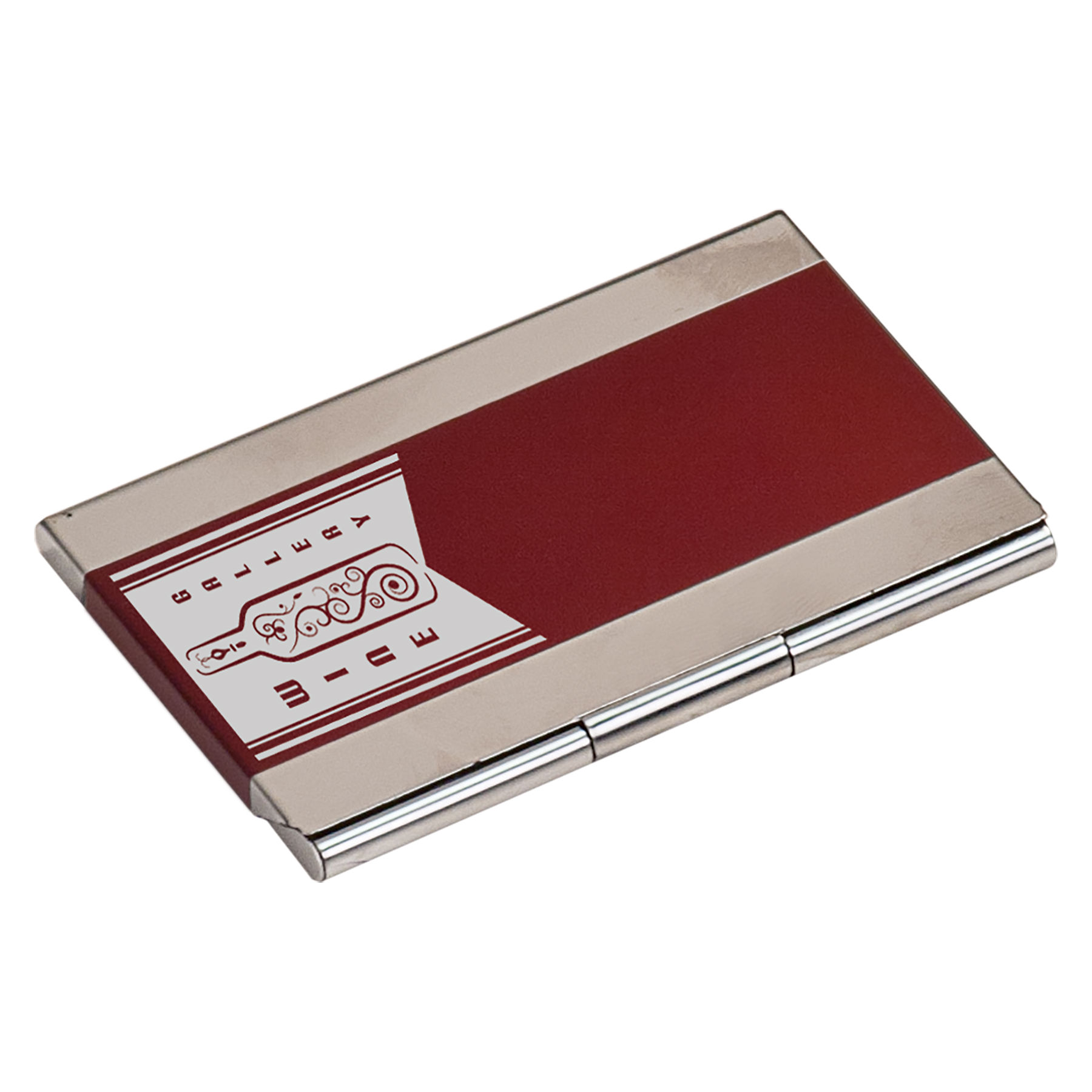 3 3/4" x 2 1/2" Red Business Card Holder 2