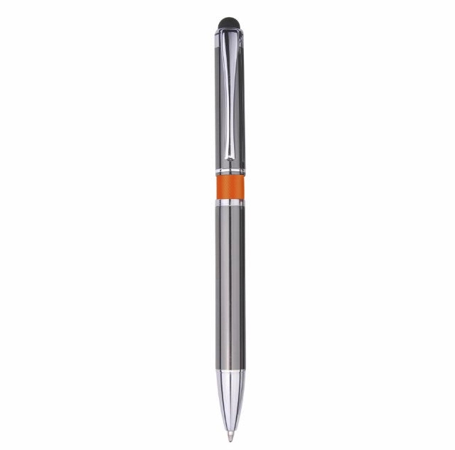 Metal premium click ball point stylus pen with color ring 1