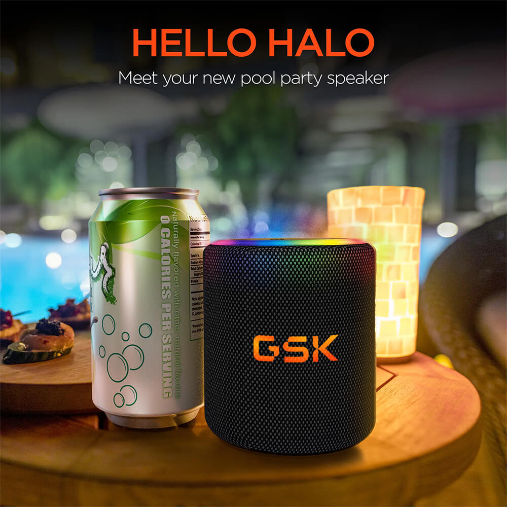 Halo Waterproof LED Wireless Speaker
