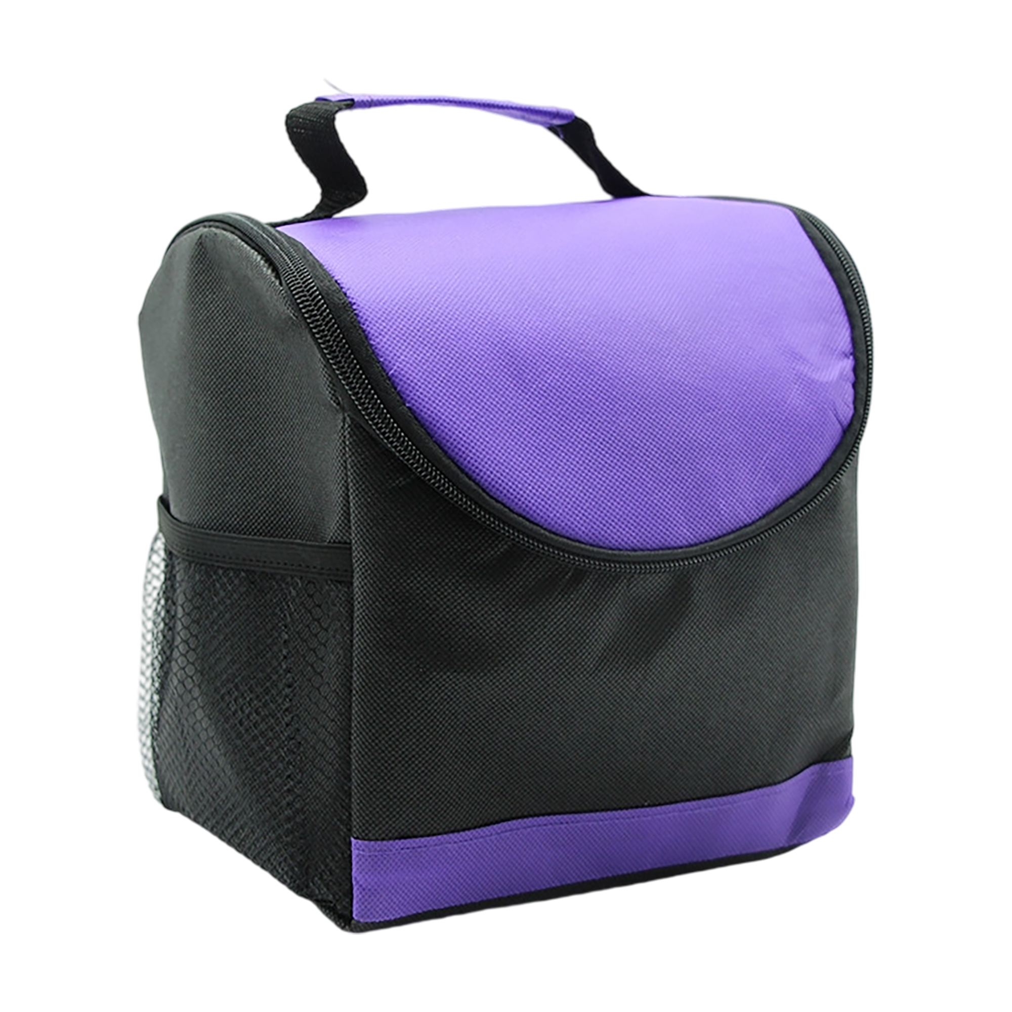 Non Woven Insulated Lunch Cooler Bag With Mesh Pocket 3
