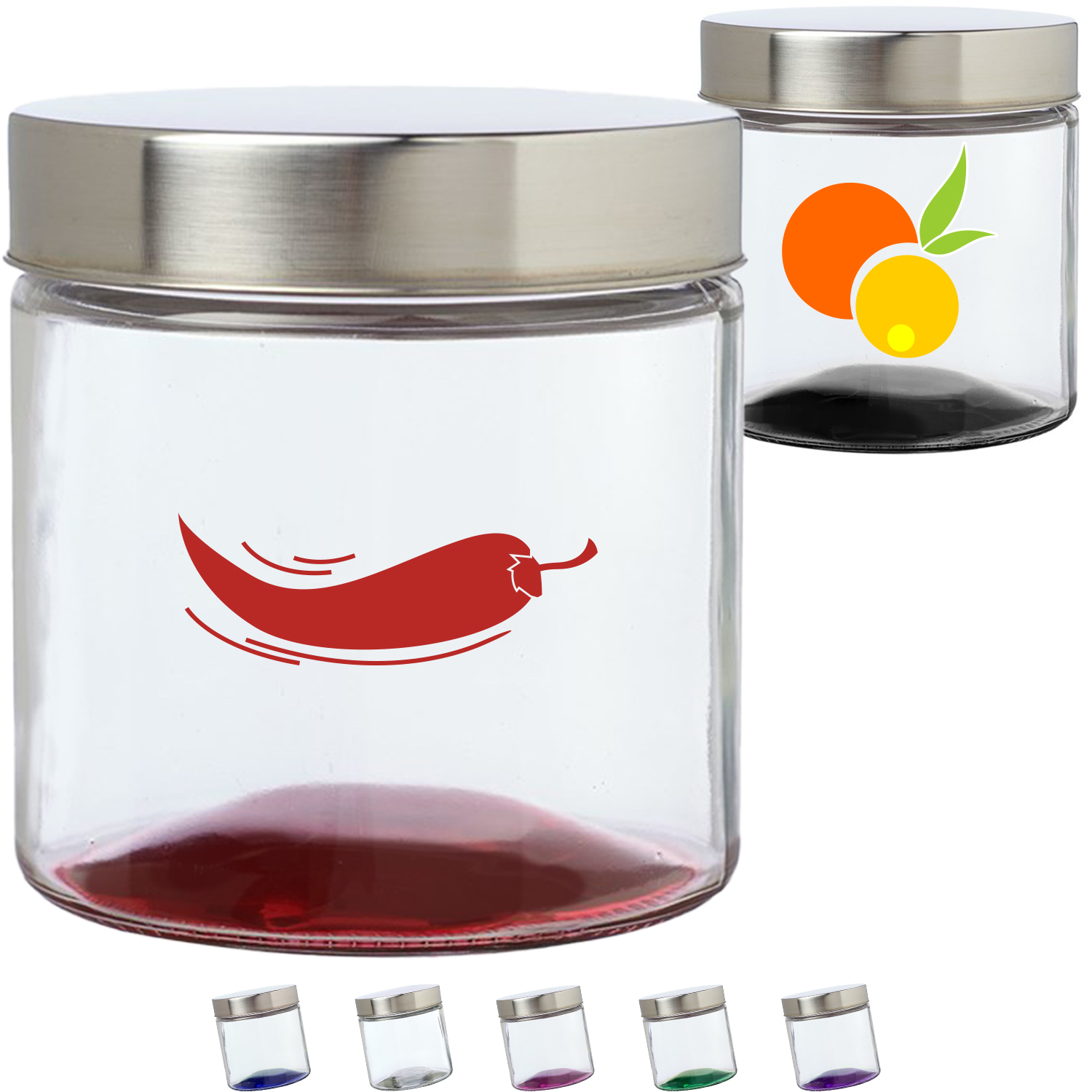27 oz. Glass Candy Jars w/ Lid 2