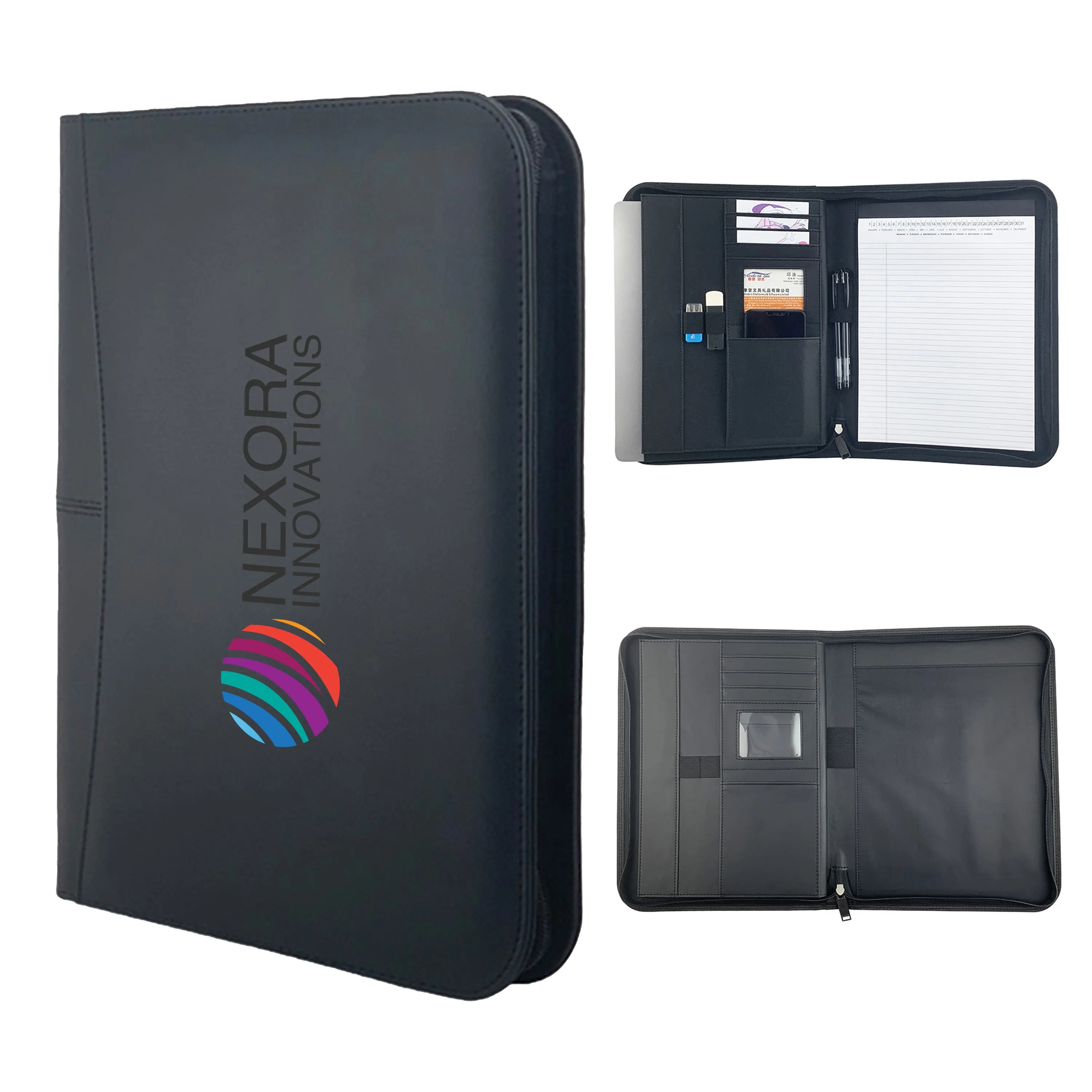 Durable PU Leather A4 Folder with Wide Spine 1