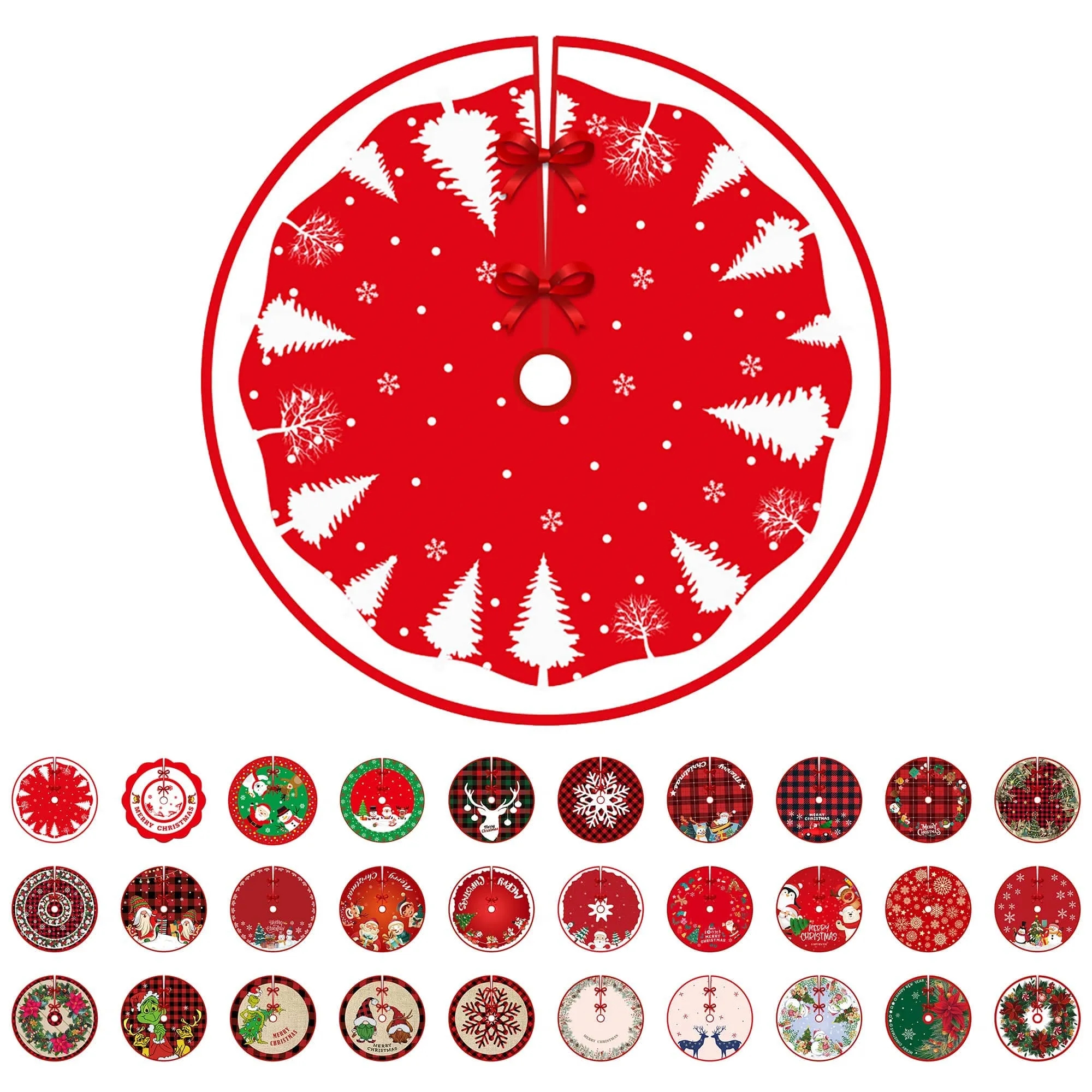 Cozy Christmas Tree Skirt MOQ 20 Multiple Sizes Available