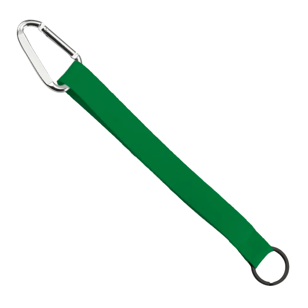3/4" Sewn Polyester Keychain with Metal Split-Ring and Carabiner 164