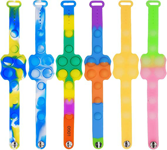 Push Pop Bubble Sensory Fidget Hand Finger Press Silicone Bracelet / Adjustable Buckle 2