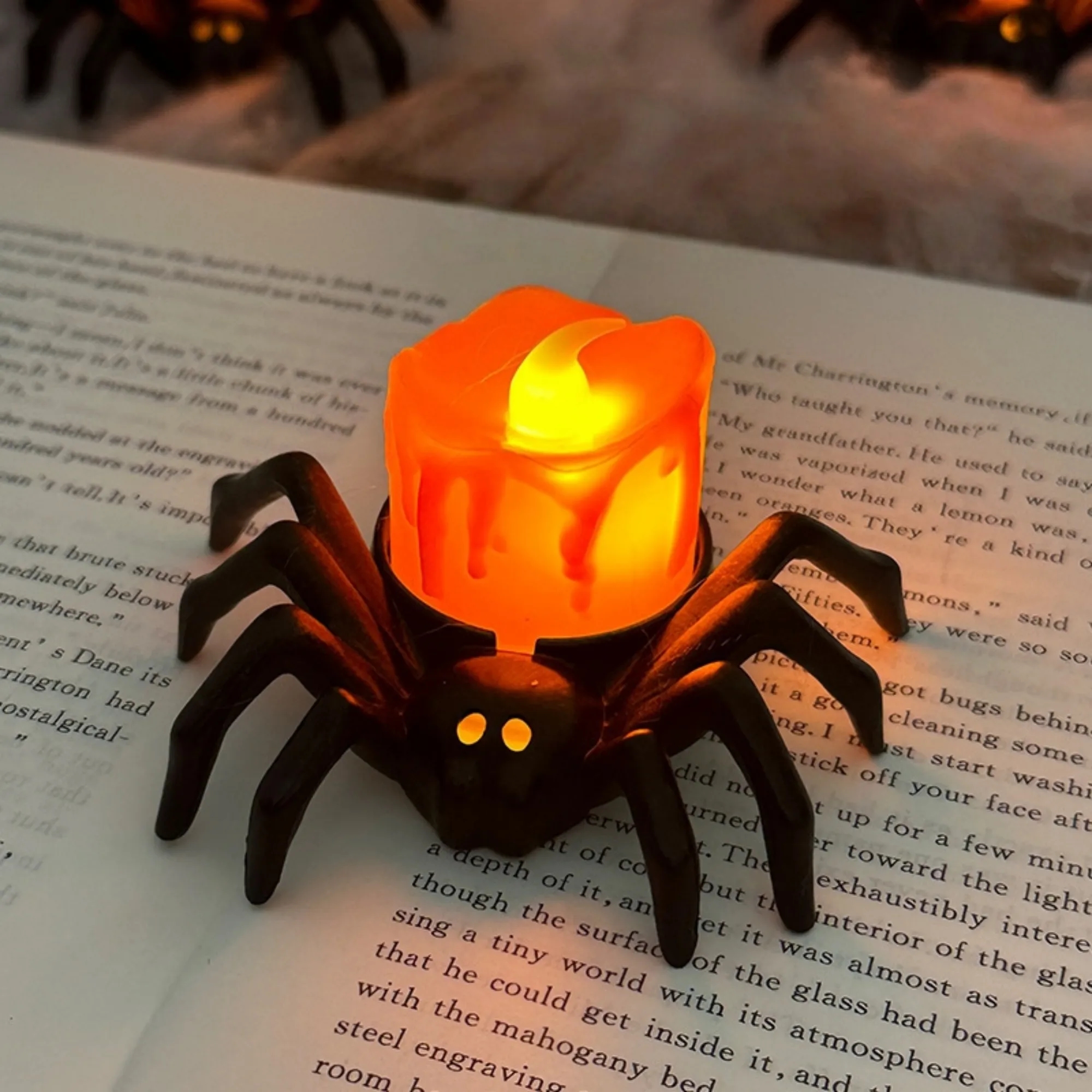 Halloween Lighted Spider Candle Ornament 4