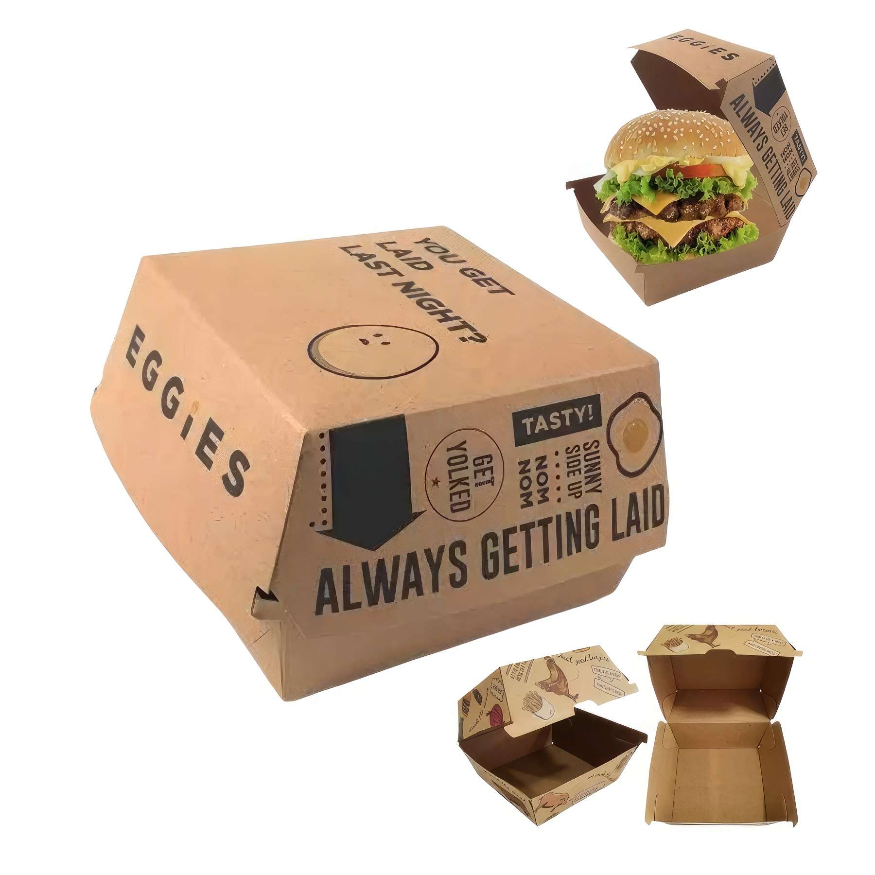 Disposable Burger Paper Box Customization 2