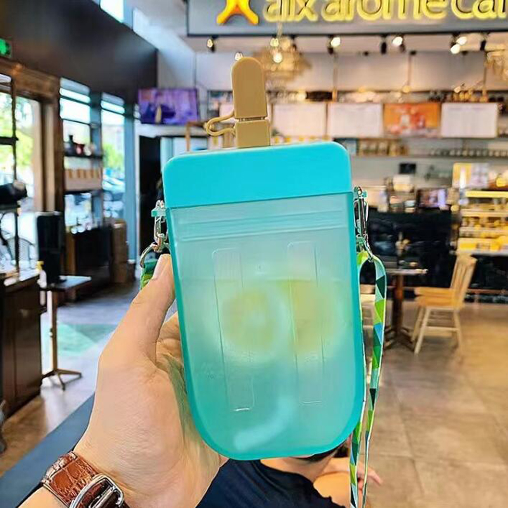 Plastic Cute Water Bottle with Straw 3