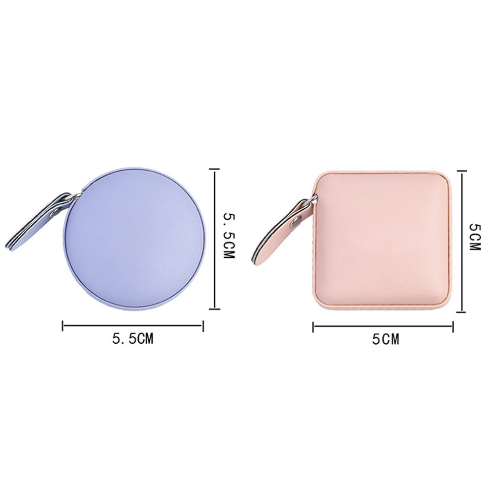Automatic retractable 1.5m 60 inch round square PU leather tape measure 11