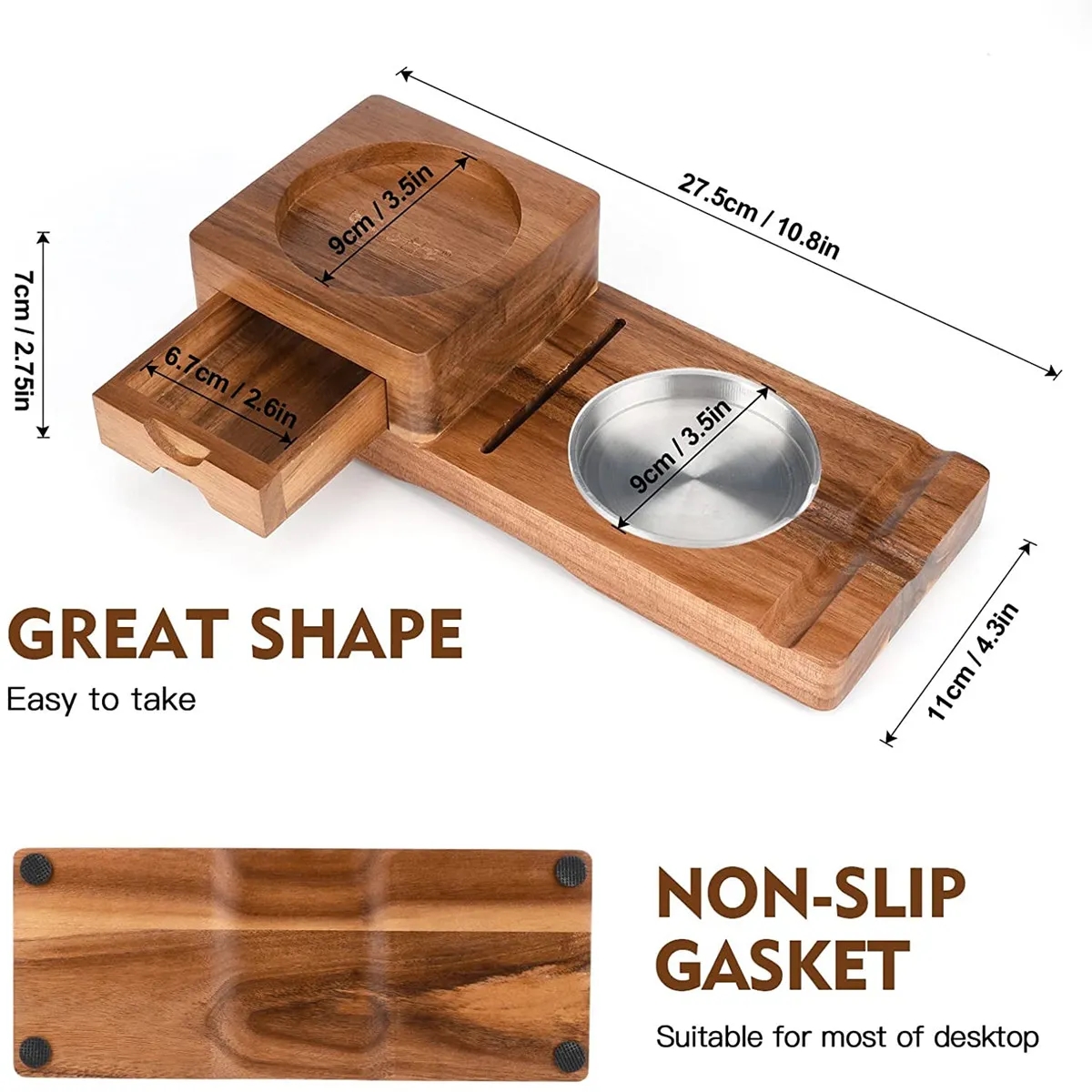 Cigar Ashtray Coaster With Whiskey Glass Tray 6