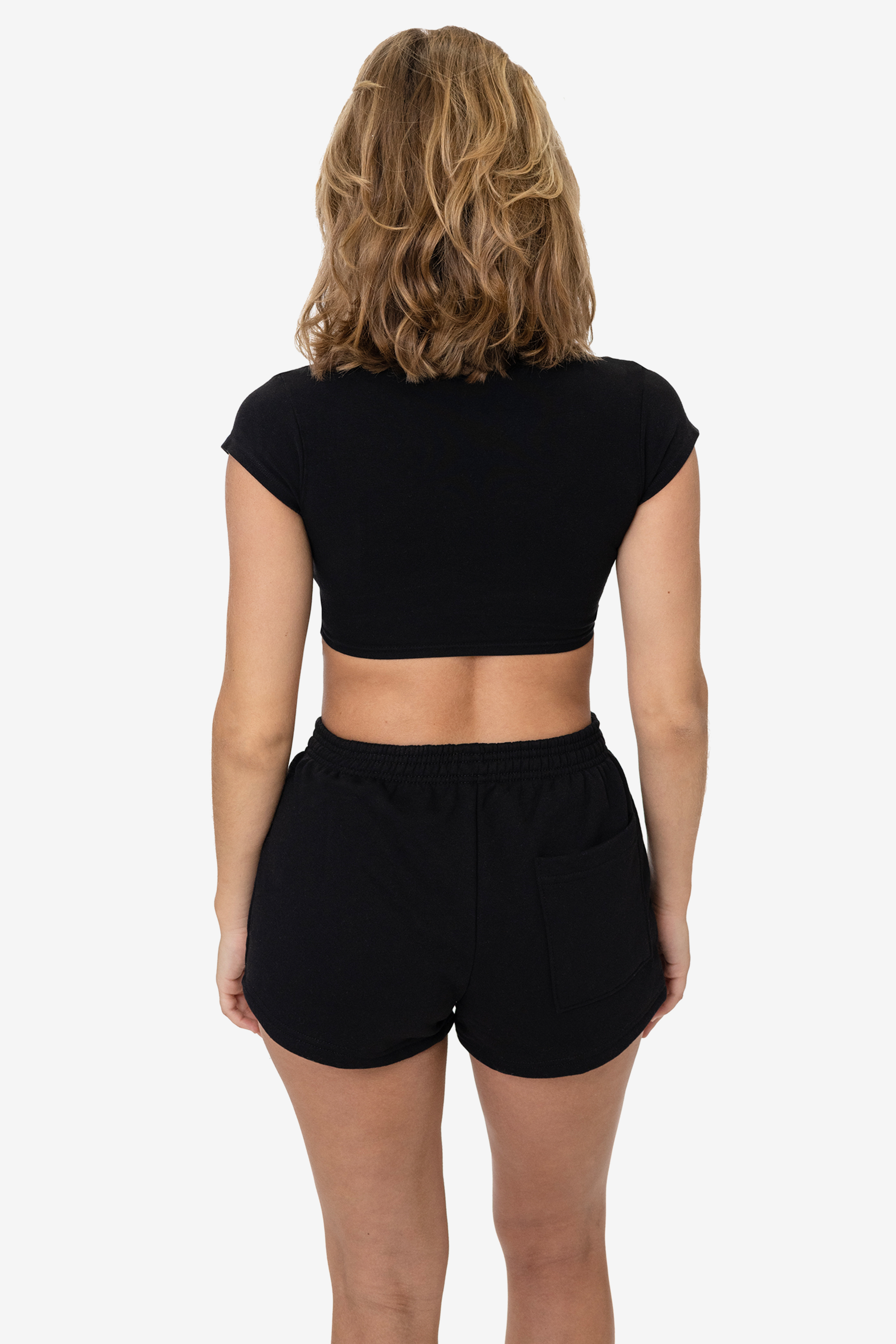 10 OZ MID-WEIGHT POLY COTTON FLEECE SHORT SHORTS 4