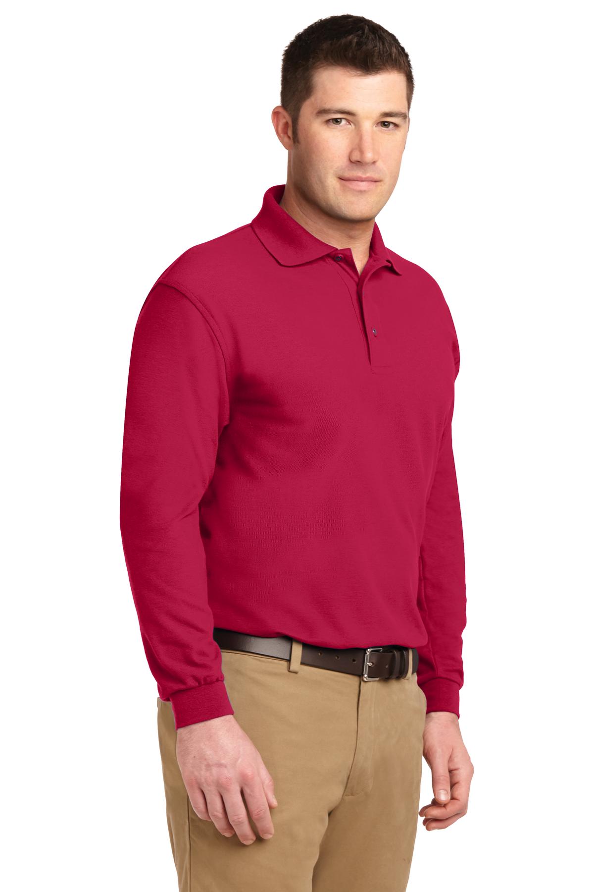 Port Authority Silk Touch Long Sleeve Polo. K500LS 19