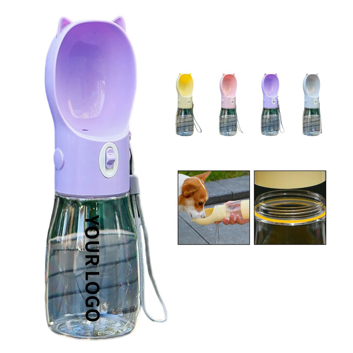 Durable Travel Water Bottle for Pets 18oz 7
