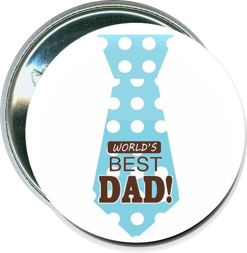 Worlds Best Dad Tie, Fathers Day Button 1