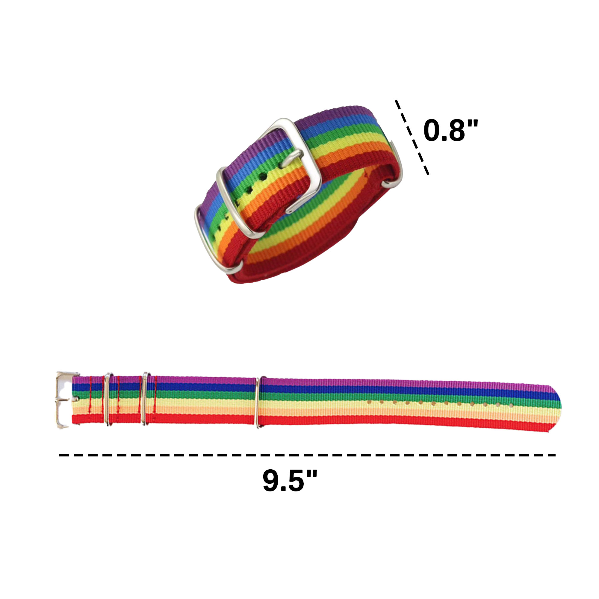 Bracelet Wristband Braided Rainbow Pride Day MOQ 100 3