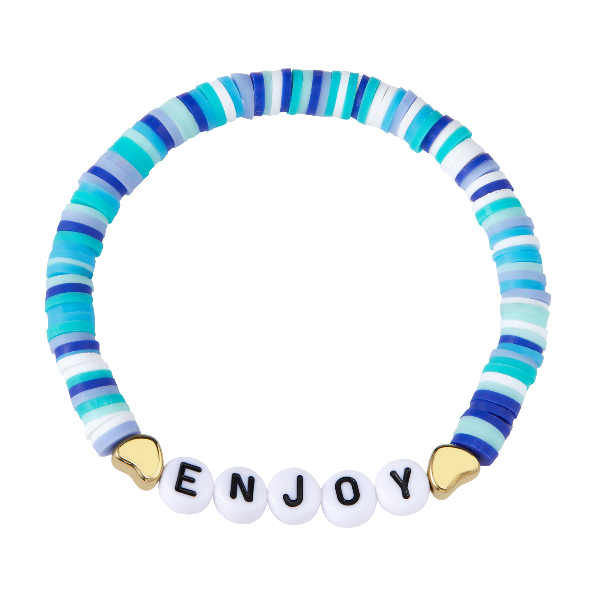 Handmade Bohemian Stackable Letter Beaded Soft Clay Bracelet 16