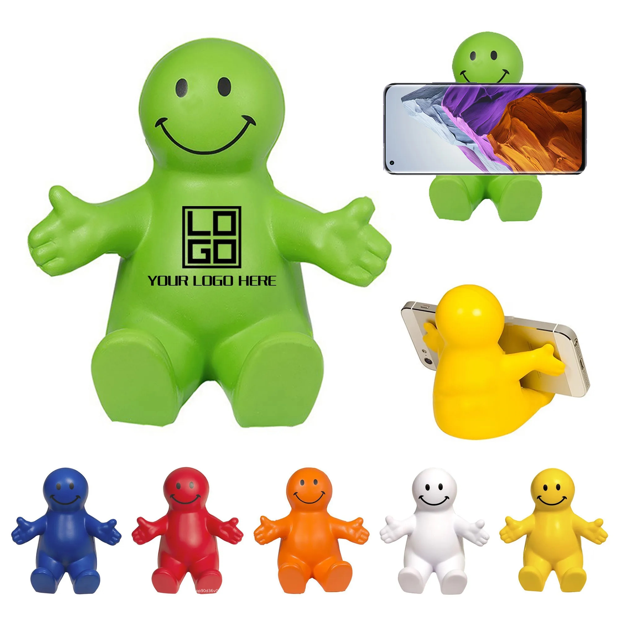 Squeezable Smile Phone Holder