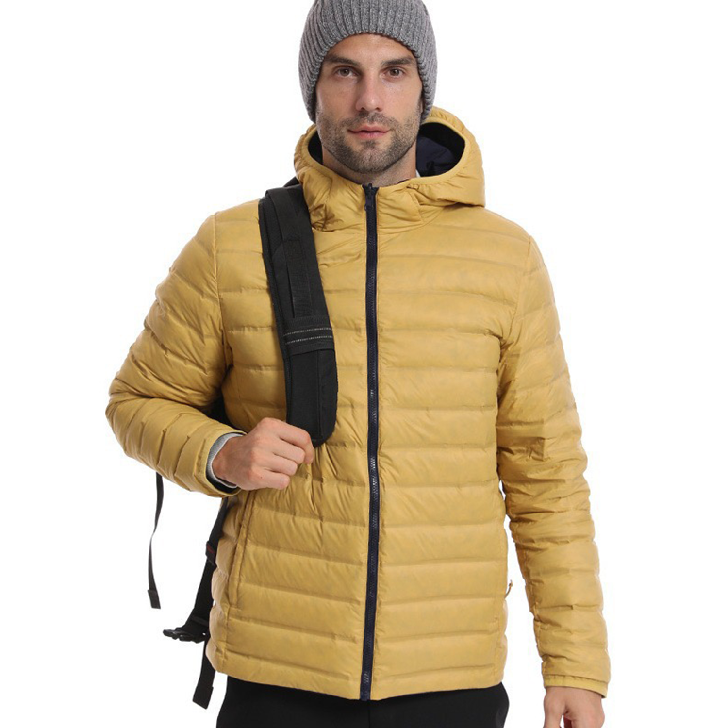 Outdoor Two Sided Dressing Lightweight Hooded Down Jacket 6