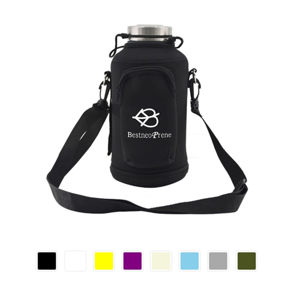 Neoprene Water Bottle Cooler Holder w/Strap, custom koozie with logo imprint 5