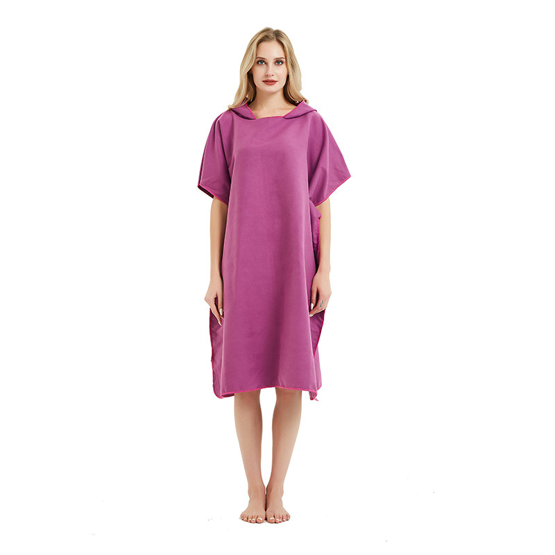 Microfiber Beach Changing Towel Robe w/Hood 24