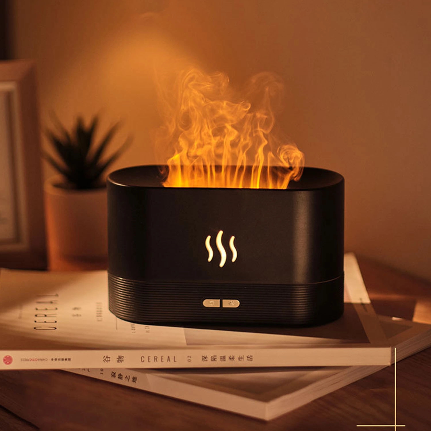 Aroma Diffuser Humidifier With Fire Flame Effect For Home 3