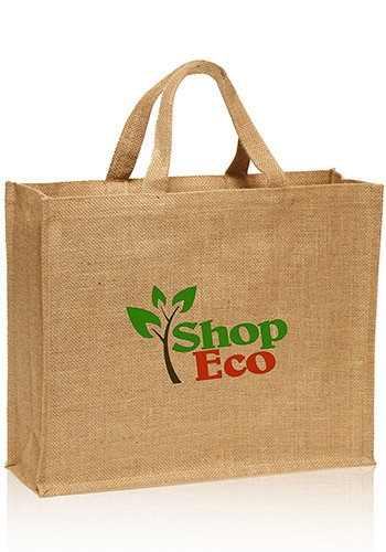 Large Jute Tote Bag, custom tote bag with logo imprint 1