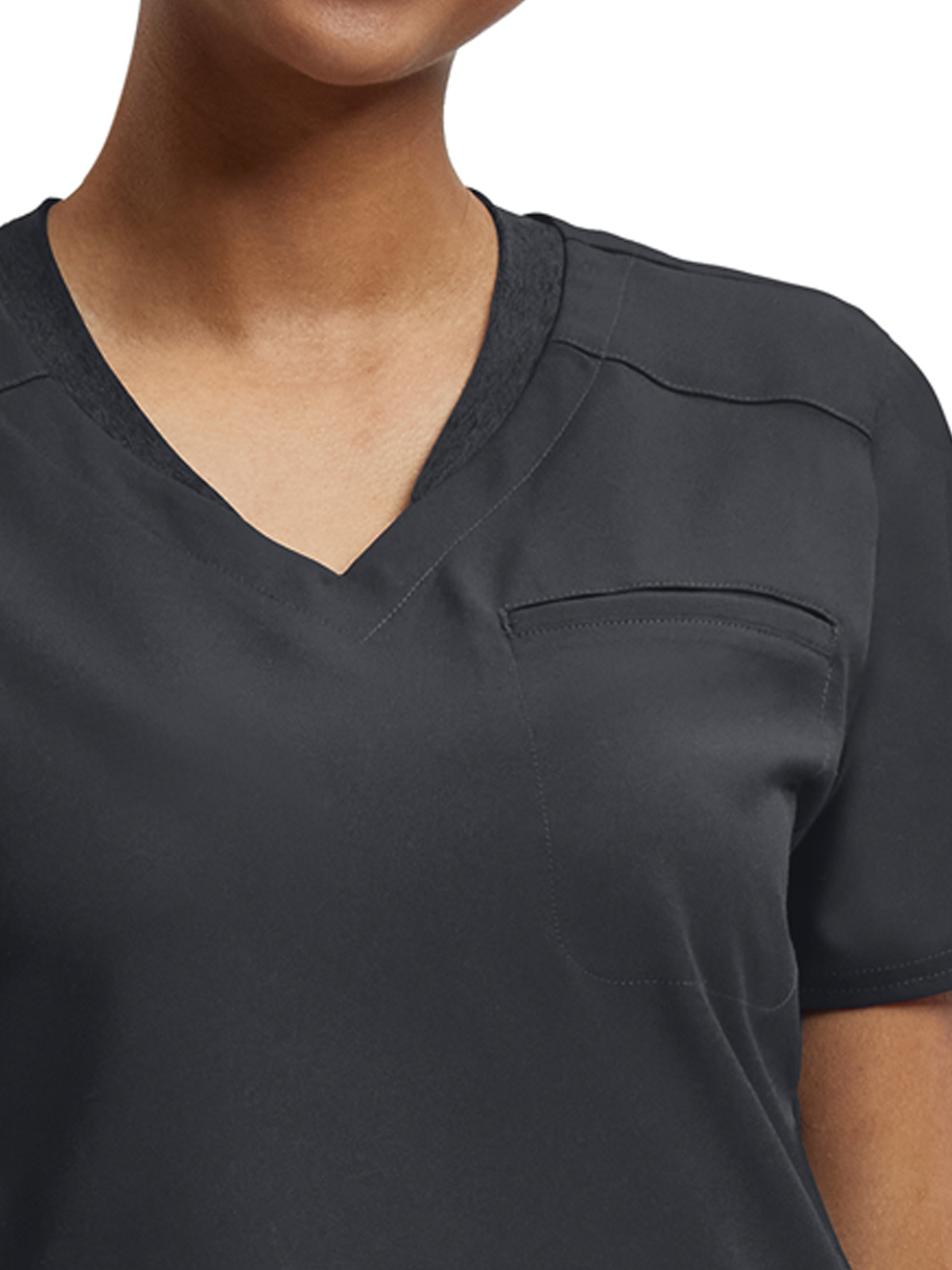 White Cross - VIBE - Women's Two-Pocket Knit Collar V-Neck Top 32
