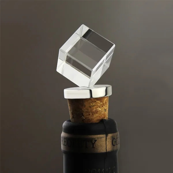 Square Crystal Wine Stopper 4