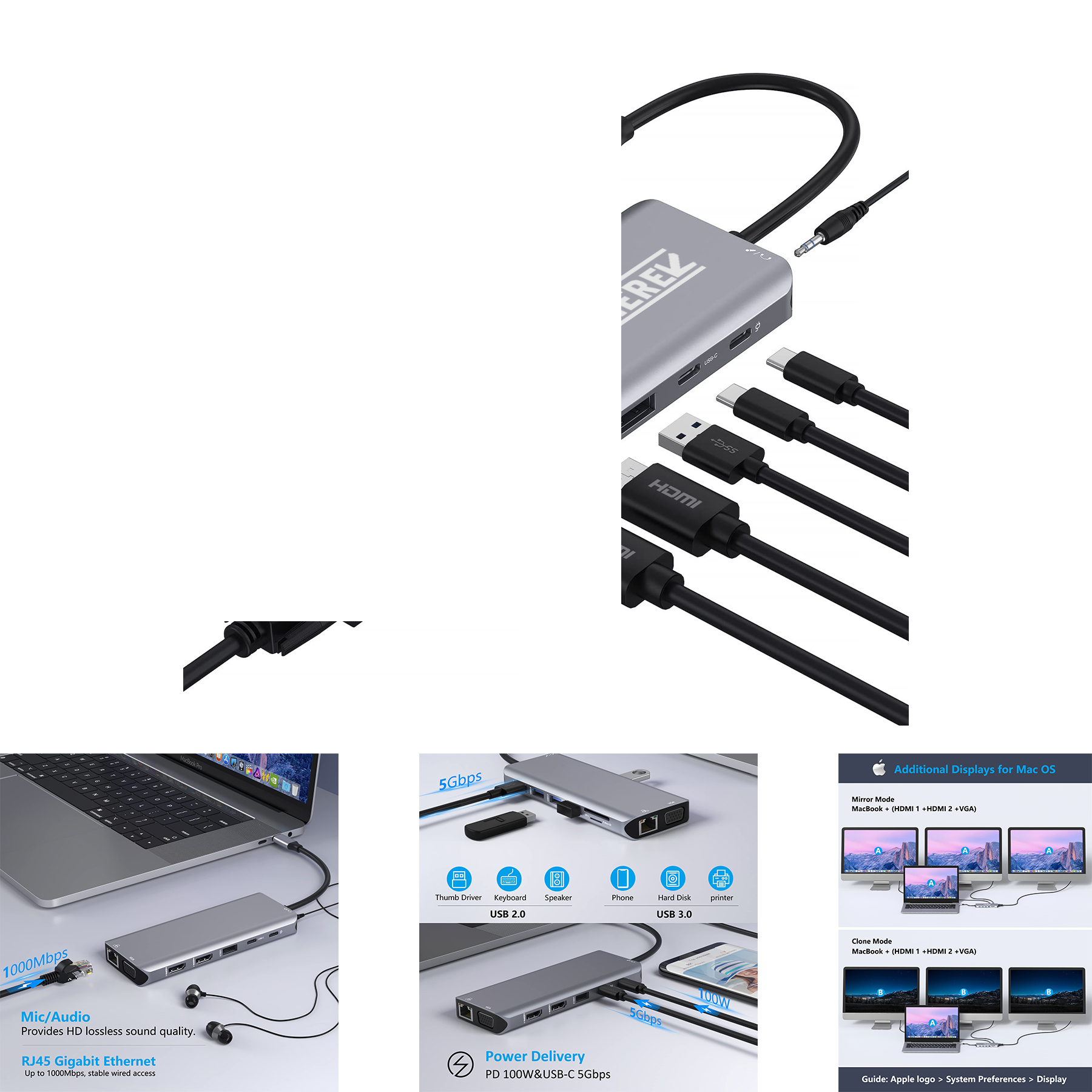 14 in 1 USB C Laptop Docking Station 1