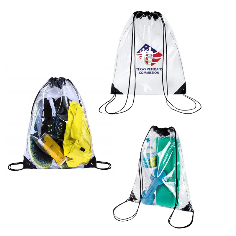 PVC drawstring bag waterproof transparent portable travel 6